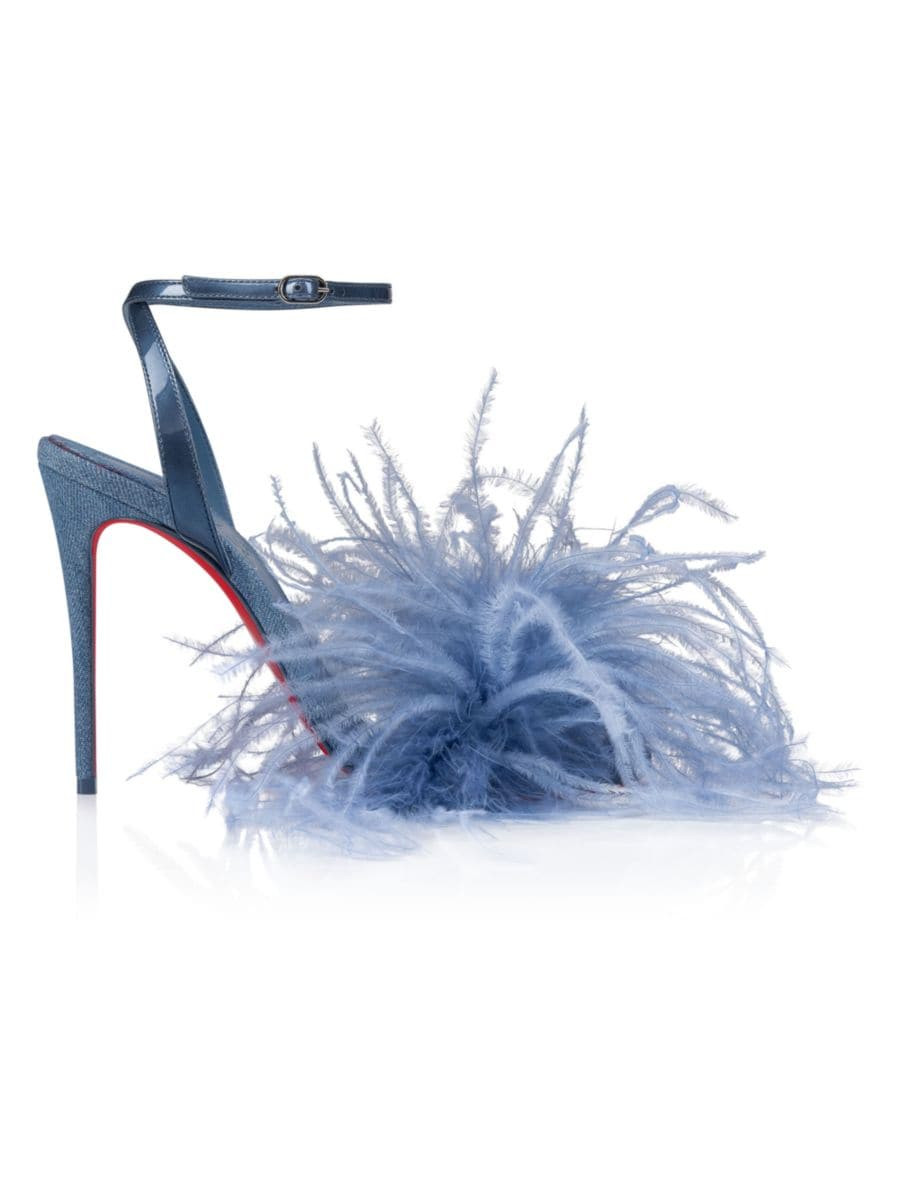 Loubipoupi Cotton 100MM Strappy Sandals | Saks Fifth Avenue