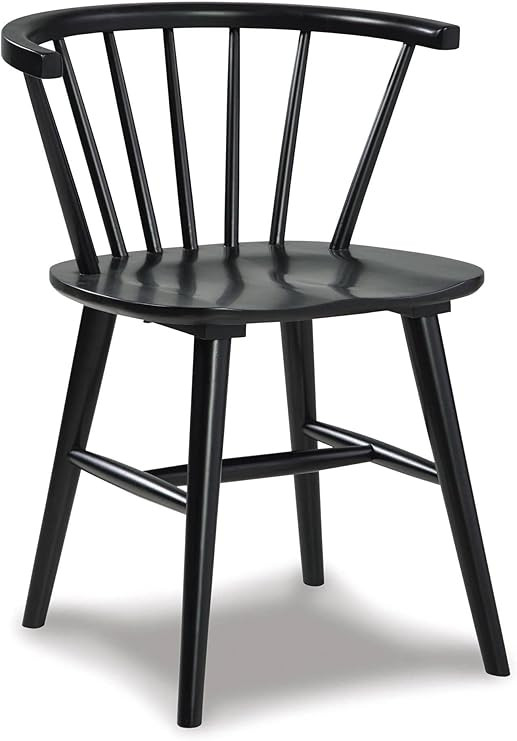 Signature Design by Ashley Otaska Dining Room Side Chair Set of 2, Black | Amazon (US)