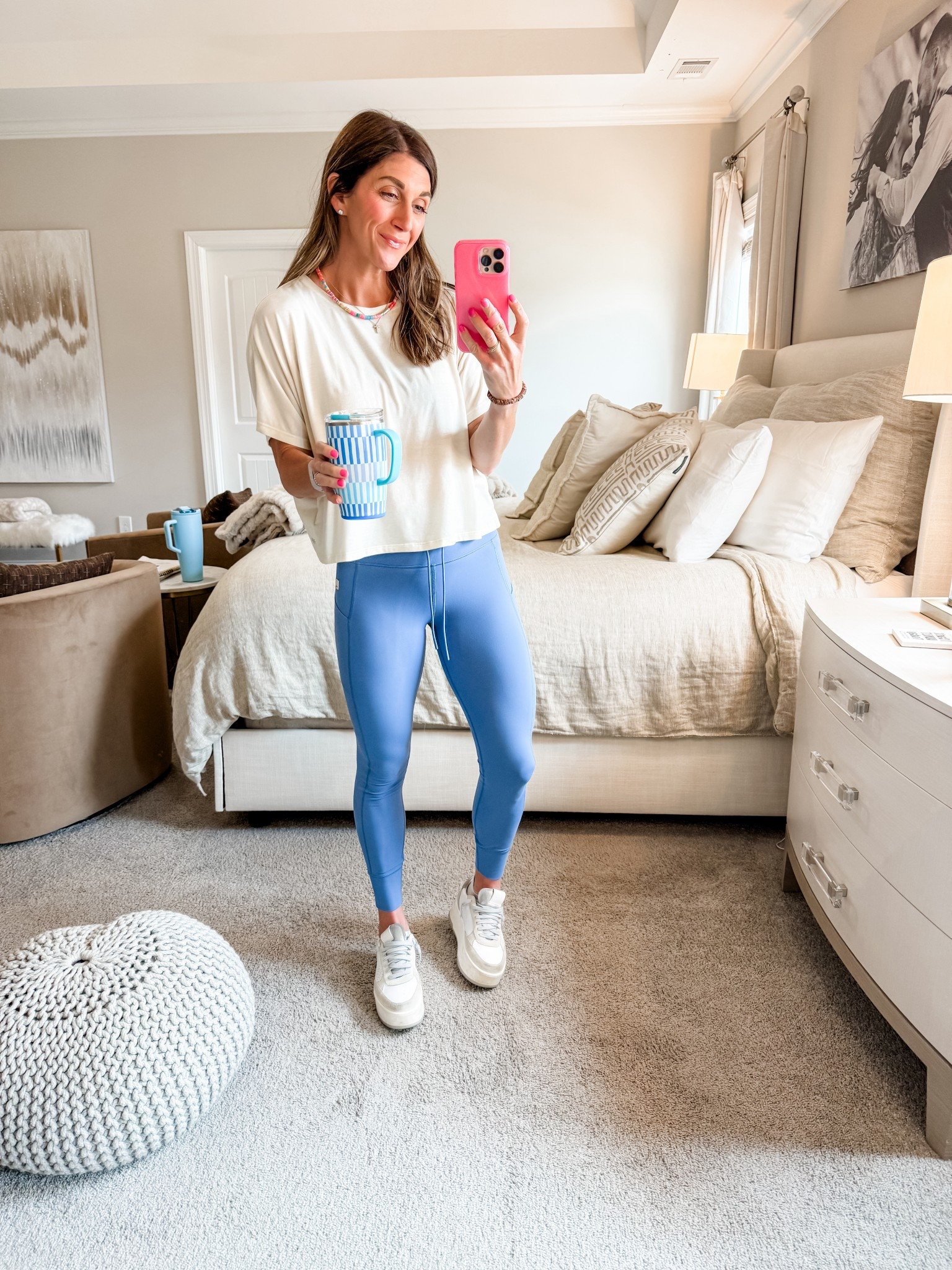 Tee is With Ease Crop tee from Athleta. Wearing a small-oversized cropped fit. A few colors on sale (I’m wearing yellow and it’s sold out but other colors available)

Leggings are the Daily Leggings from Vuori with pockets. Size small-tts. Hold you in and super comfy. Available in this exact blue without pockets ON SALE and other colors with pockets. 

Shoes are tts-38 from p448

Linking cups and accessories too!

Comfy | hoodie | sweatshirt | tee | pullover | crop | Abercrombie | leggings | daily leggings | drawstring | Vuori | active | athletic | fit | fitness | shoes | sneakers | platform | p448 | loopy | necklaces | Allie + Bess | beaded | cross necklace | electric picks | daily mom life | ootd | swig | Brumate | cups | coffee | tumbler | water | drink 



#LTKSaleAlert #LTKootd #LTKmomlife