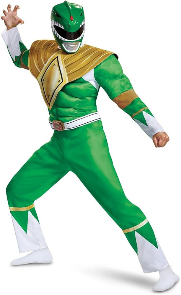 Disguise Men's Green Ranger Classic Muscle Adult Costume | Amazon (US)