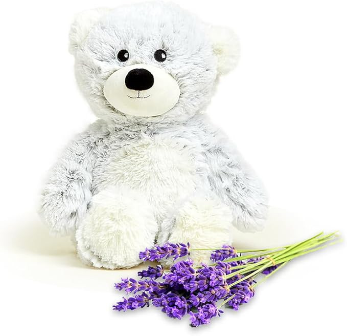 Blue Marshmallow Bear Warmies - Cozy Plush Heatable Lavender Scented Stuffed Animal | Amazon (US)