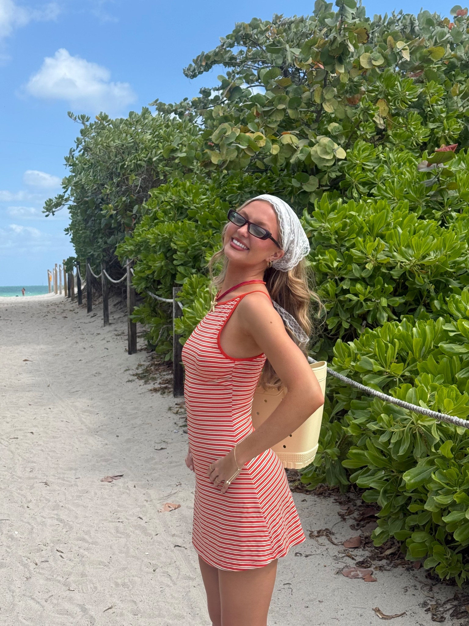 red striped summer dress wearing XS runs big around chest!

#LTKootd #LTKdayinmylife