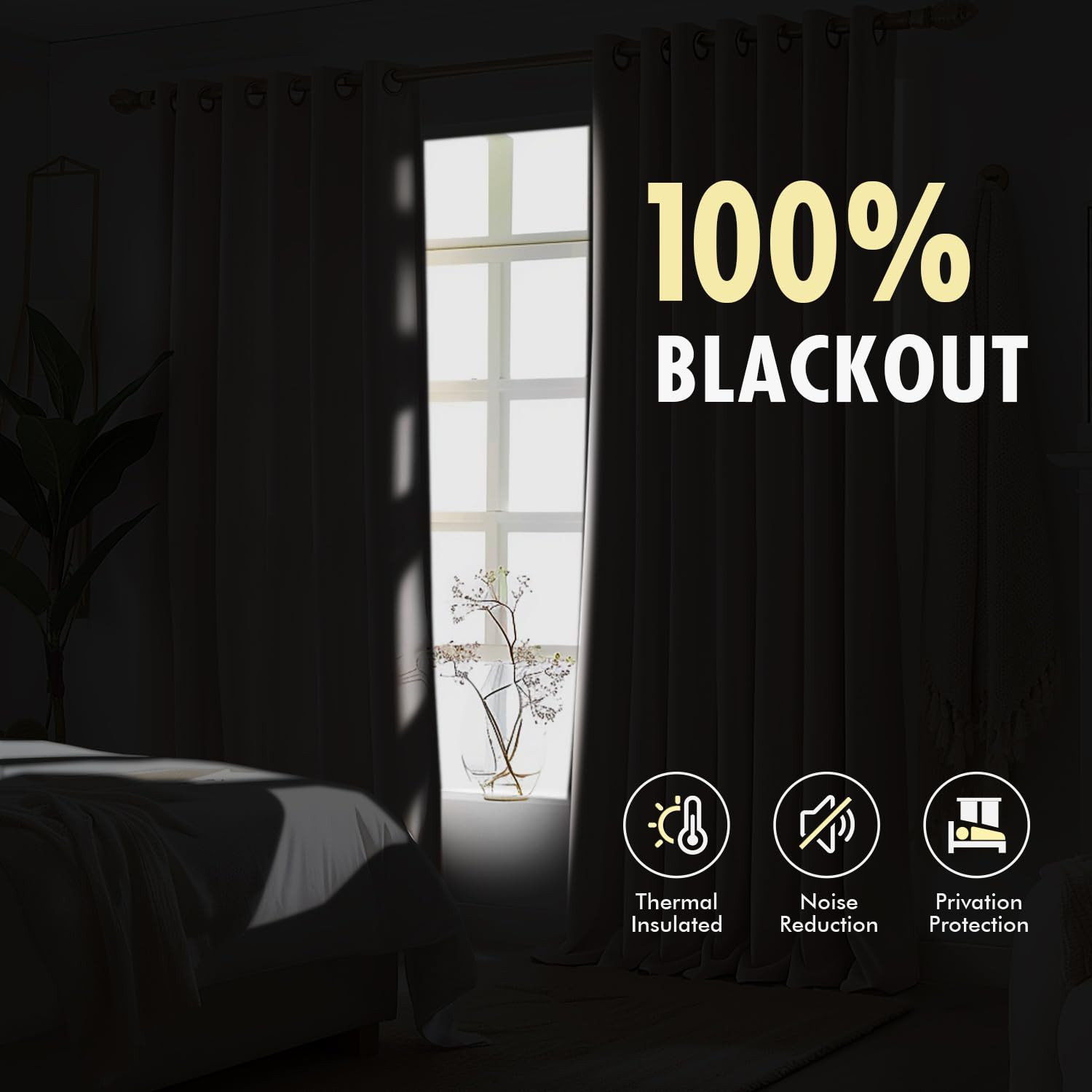 MIULEE Olive Green Pinch Pleated 100% Blackout Linen Curtains for Bedroom, Room Darkening Memory ... | Amazon (US)