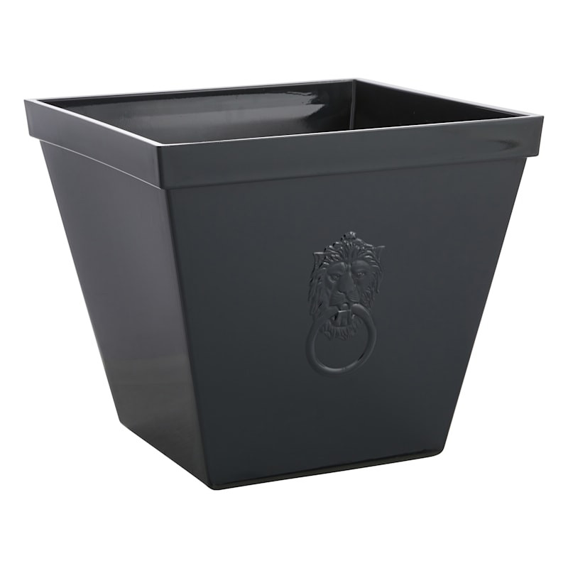 Providence Black Sarabi Square Planter, 18" | At Home