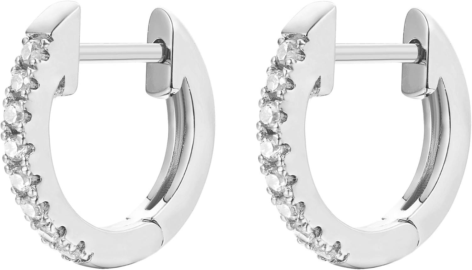 PAVOI 14K Gold Plated Cubic Zirconia Cuff Earrings Huggie Stud | Amazon (US)