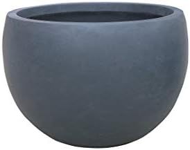 Kante 20" D Lightweight Concrete Outdoor Round Bowl Planter, Outdoor/Indoor Large Planters Pots w... | Amazon (US)