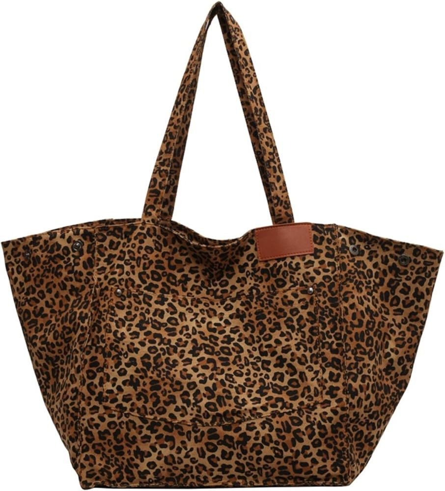 Leopard Print Tote Bags For Women Large-capacity Bag Single-shoulder Sag For Women Large Leopard ... | Amazon (US)
