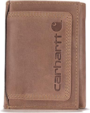 Carhartt Men's Rugged Leather Triple Stich Wallet, Available in Multiple Styles | Amazon (US)