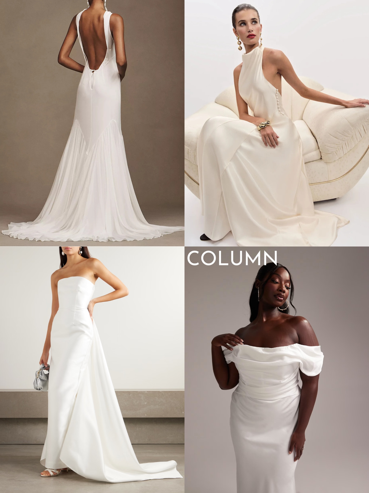 Column wedding dresses #weddingltk 