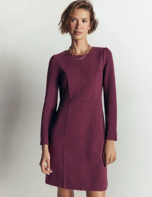 Boden Women's Marla Seamed Ottoman Dress in Purple | Size 4 | Boden (US)