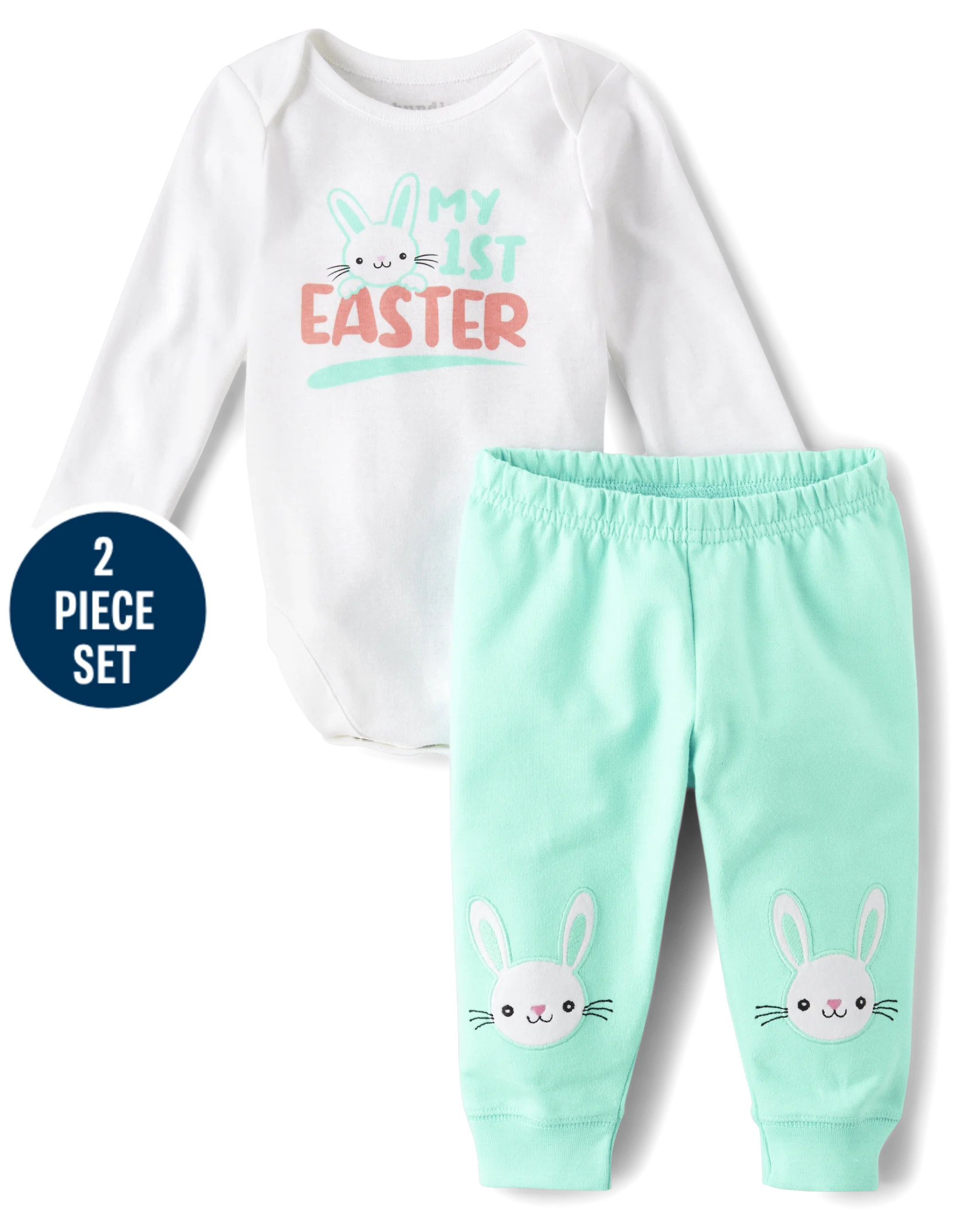 Unisex Baby My 1st Easter 2-Piece Playwear Set - mellow aqua | The Children's Place