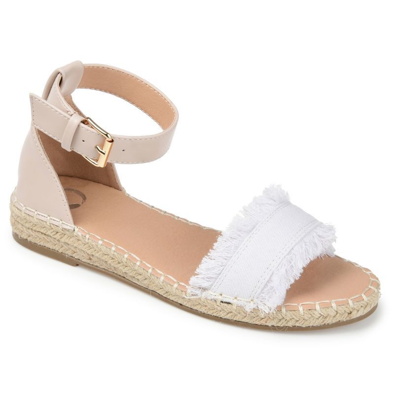 Journee Collection Womens Tristeen Tru Comfort Foam Espadrille Sliver Wedge Sandals | Target