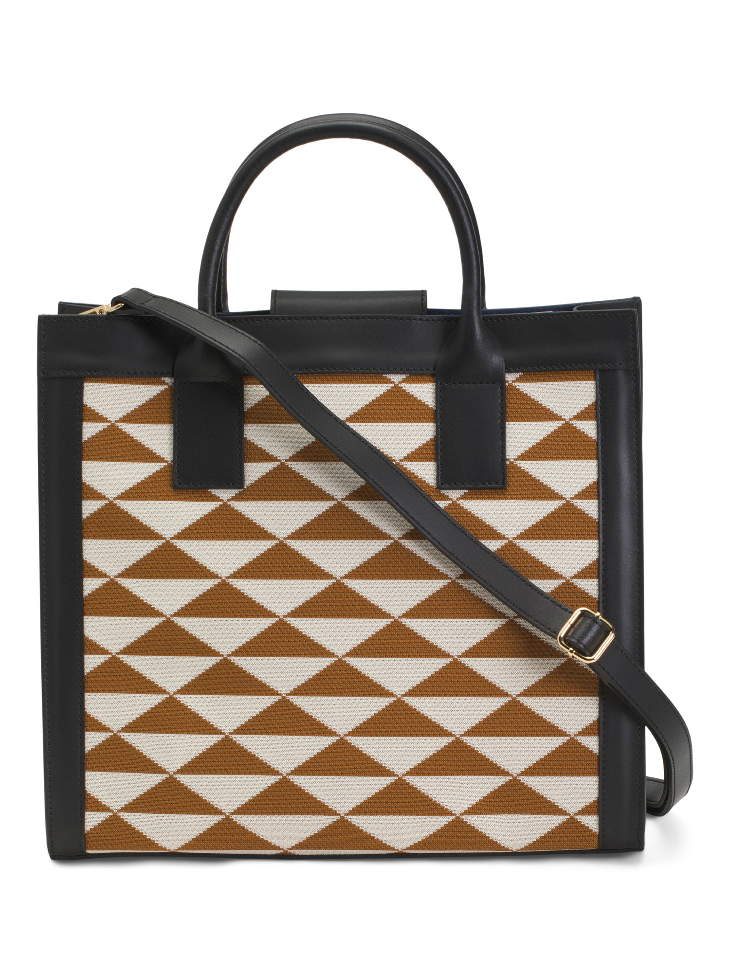 Made In Italy Leather Squared Satchel | TJ Maxx