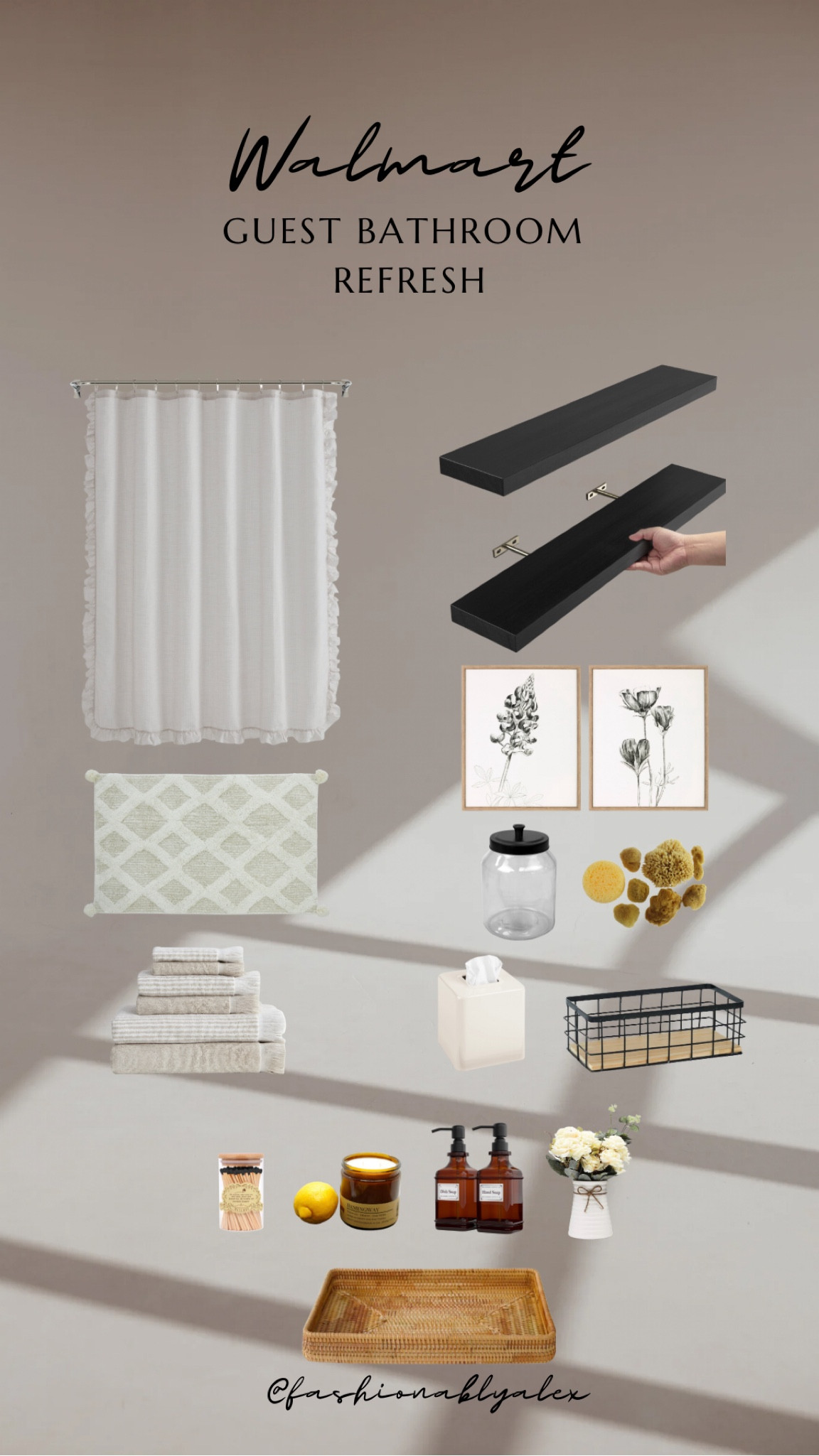 Guest bathroom refresh / Walmart home decor / Bathroom decor

#LTKhome #LTKunder100 #LTKFind