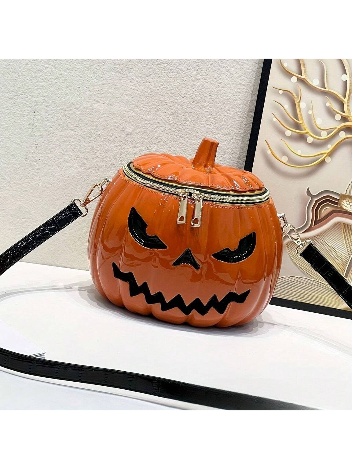 2024 Upgraded New Unique Shape Halloween Pumpkin Party Crossbody Shoulder Bag, Halloween Bags Per... | SHEIN