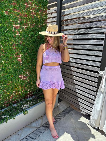 Loving this color right now! This two piece coverup is perfect for a beach or pool day!

Coverup, two piece set, beach coverup, vacation outfit, pool outfit 

#LTKstyletip #LTKtravel #LTKswim