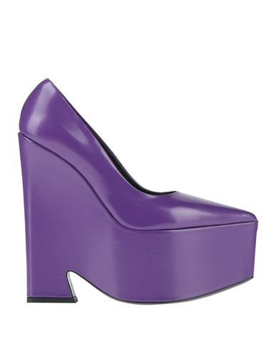 Versace Woman Pumps Purple Size 5.5 Leather | YOOX (US)