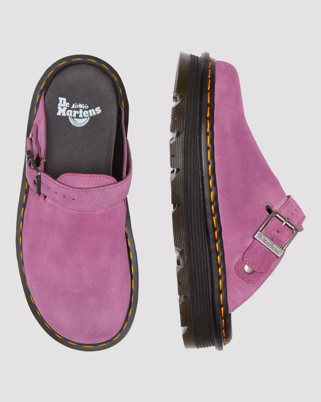 Zebzag Suede Slingback Platform Mule | Dr. Martens