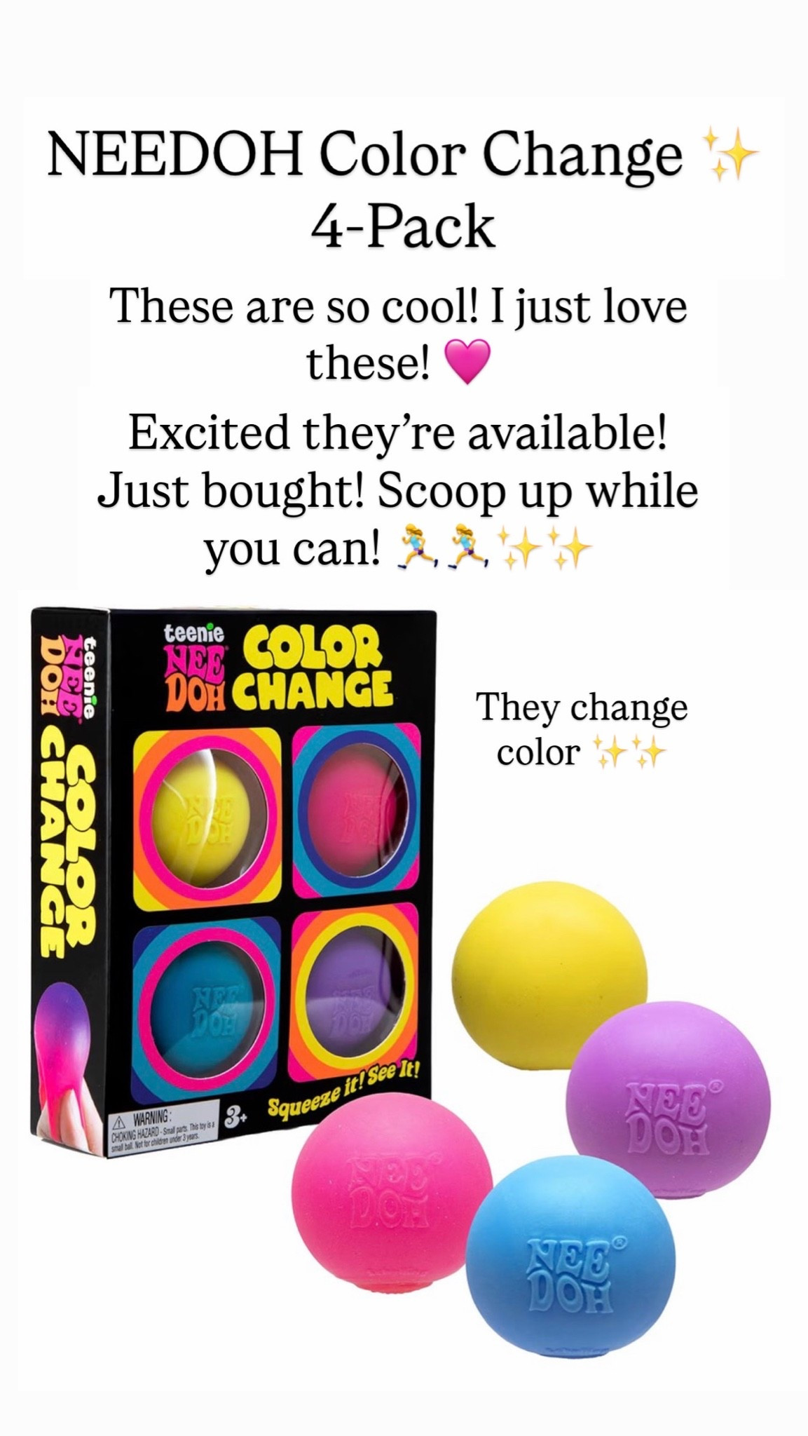 NEEDOH COLOR CHANGE TEENIE 4-PACK

#LTKKids