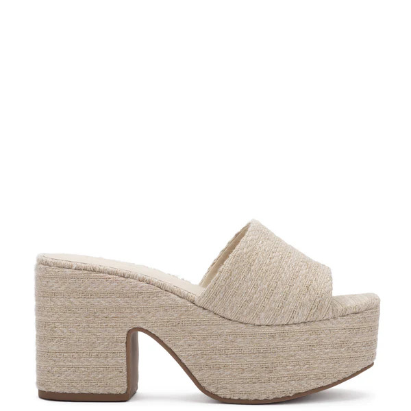 Miso Platform Sandal In Natural Raffia | Larroude