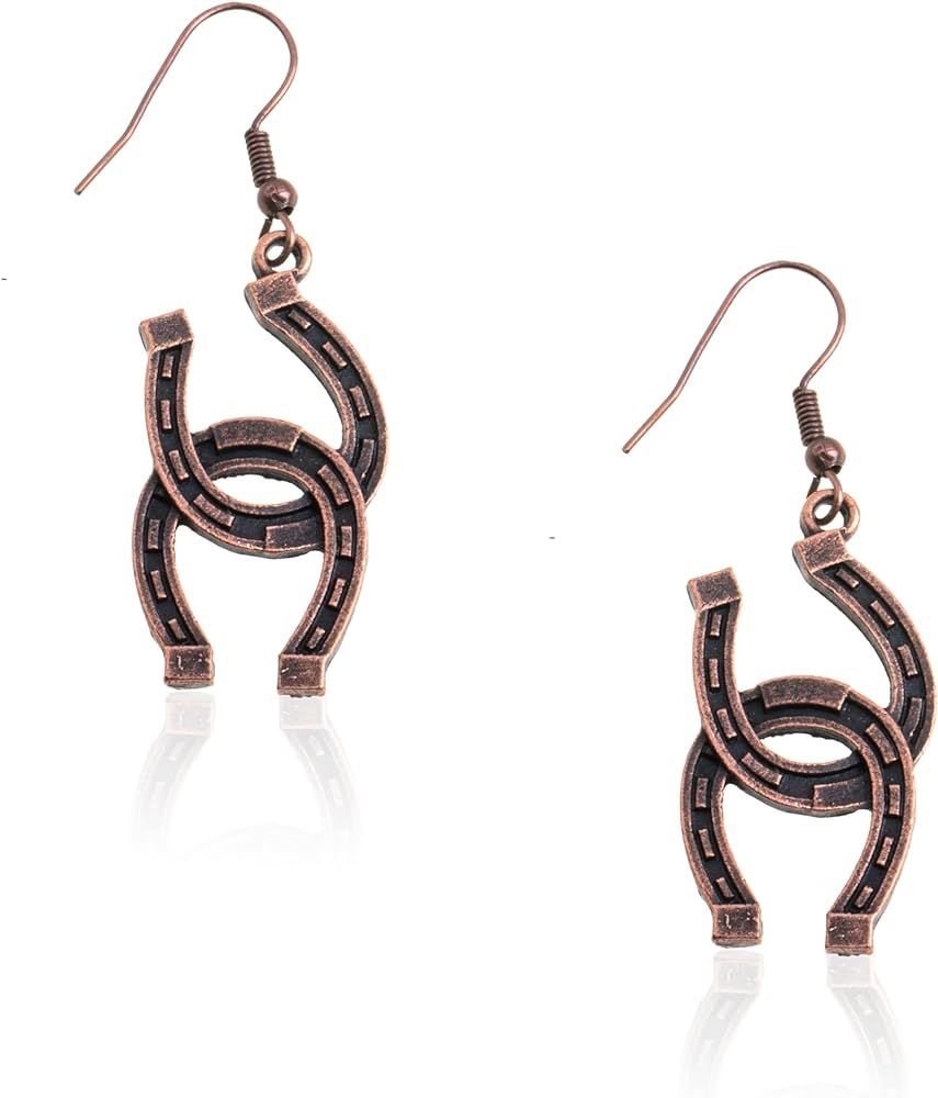 Wrangler Western Earrings Dangling Retro Concho Jewelry for Women Cowgirls Gift | Amazon (US)