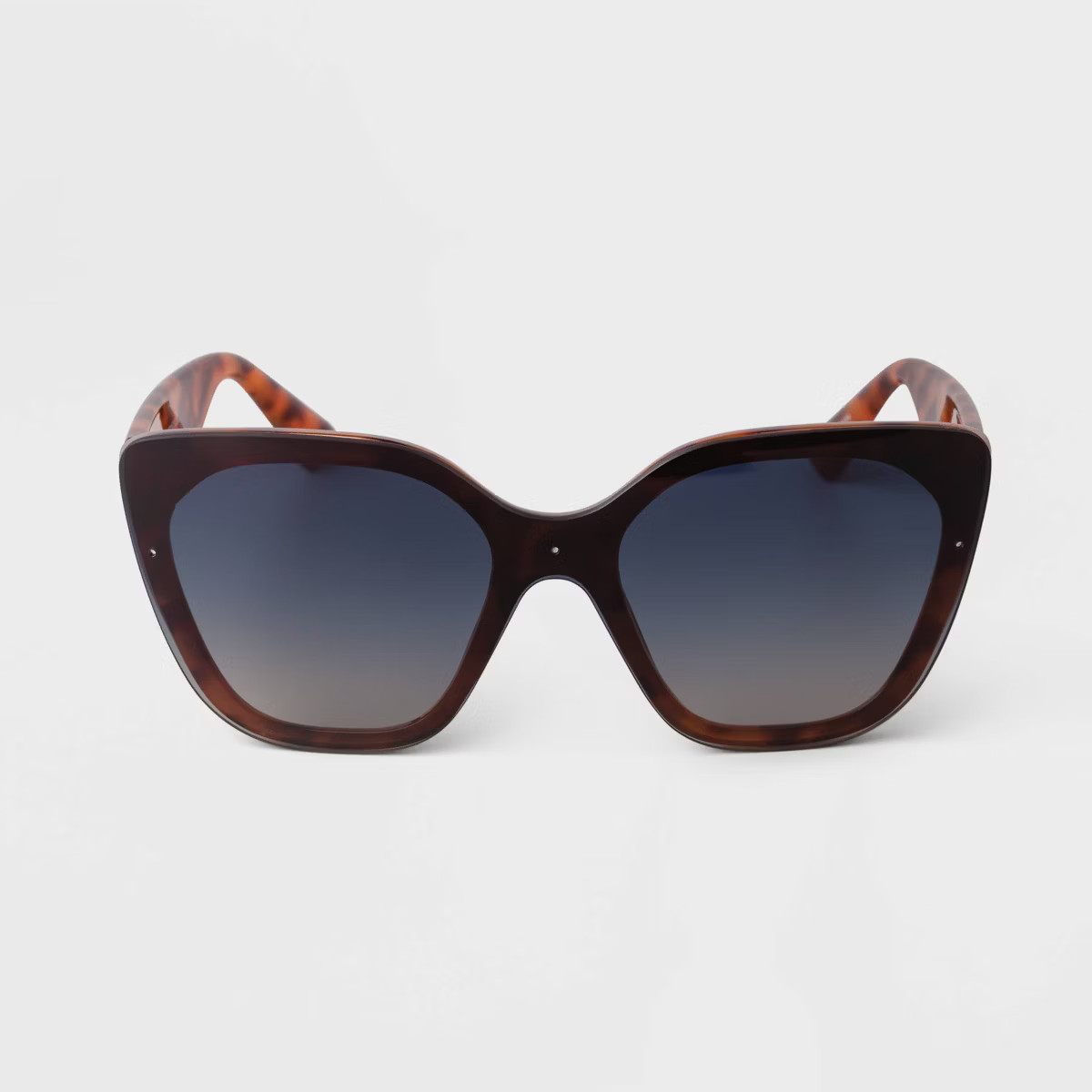 Women's Square Shield Sunglasses - A New Day™ Brown | Target