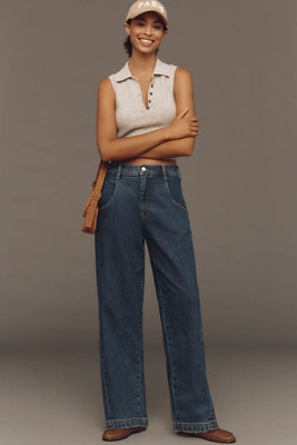 Pilcro Slouchy High-Rise Tapered Jeans | Anthropologie (US)