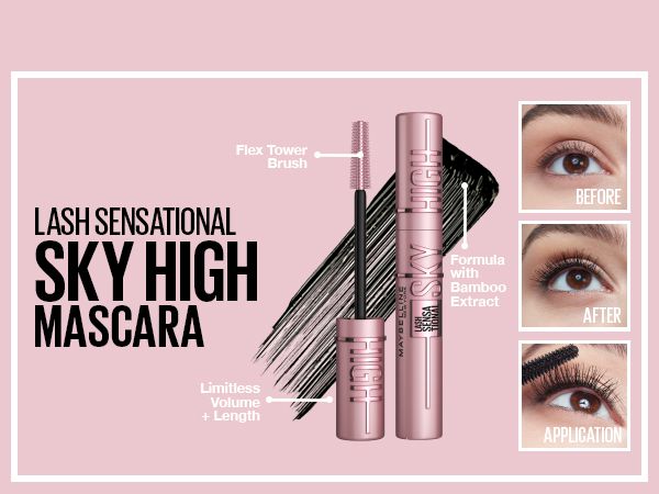 Maybelline New York Sky High Washable Mascara Makeup, Volumizing Mascara, Buildable, Lengthening Mas | Amazon (US)