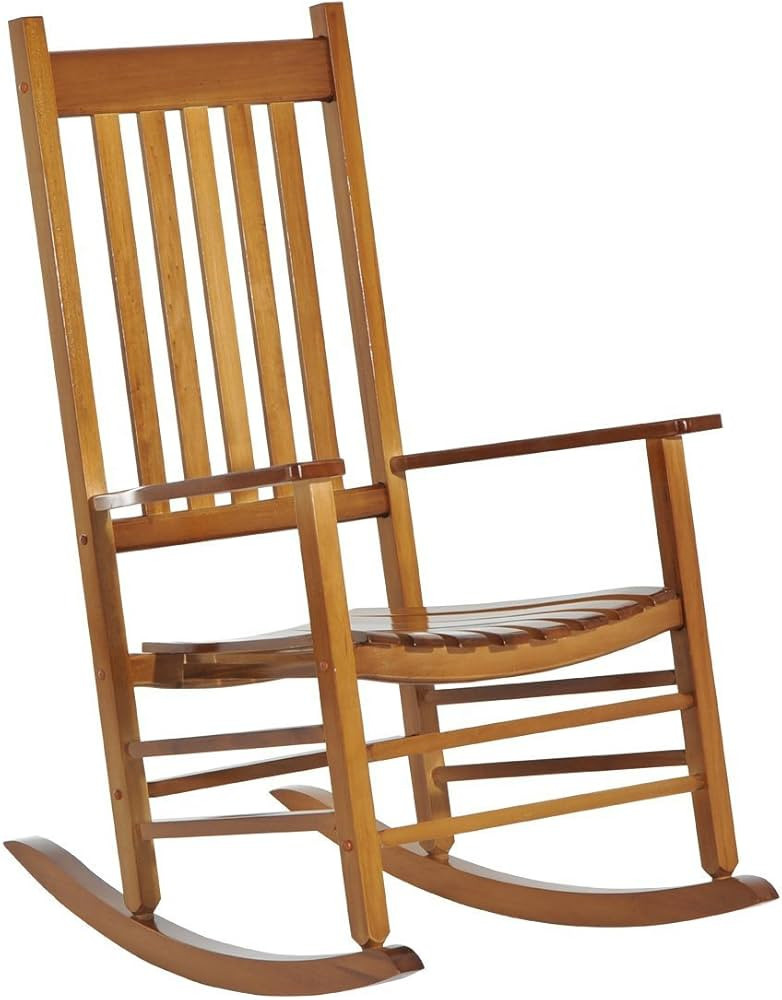 Outsunny Wooden Porch Rocking Chair Outdoor Patio Rocker Garden Single Leisure Reclining Seat Arm... | Amazon (CA)