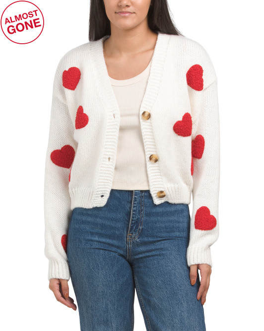 Long Sleeve Heart Cardigan | TJ Maxx