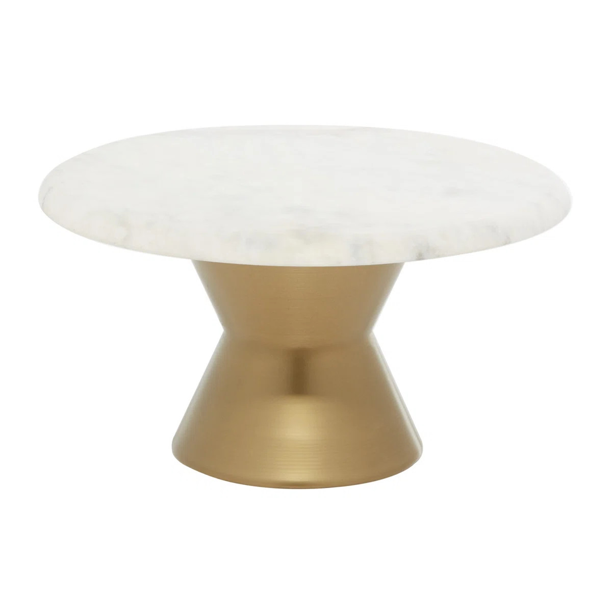 Marble Decorative Gold Cake Stand with Gold Base | Wayfair North America