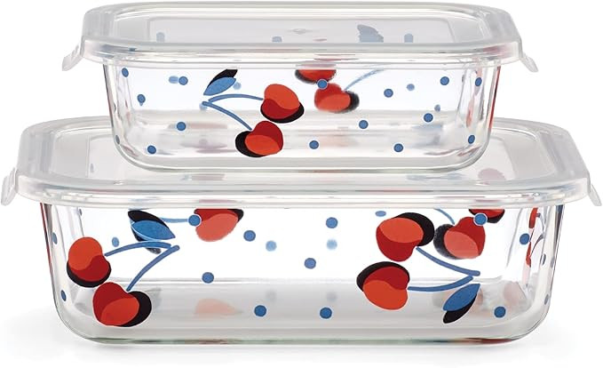 Kate Spade New York 890833 Vintage Cherry Dot 4-Piece Rectangular Storage Set | Amazon (US)