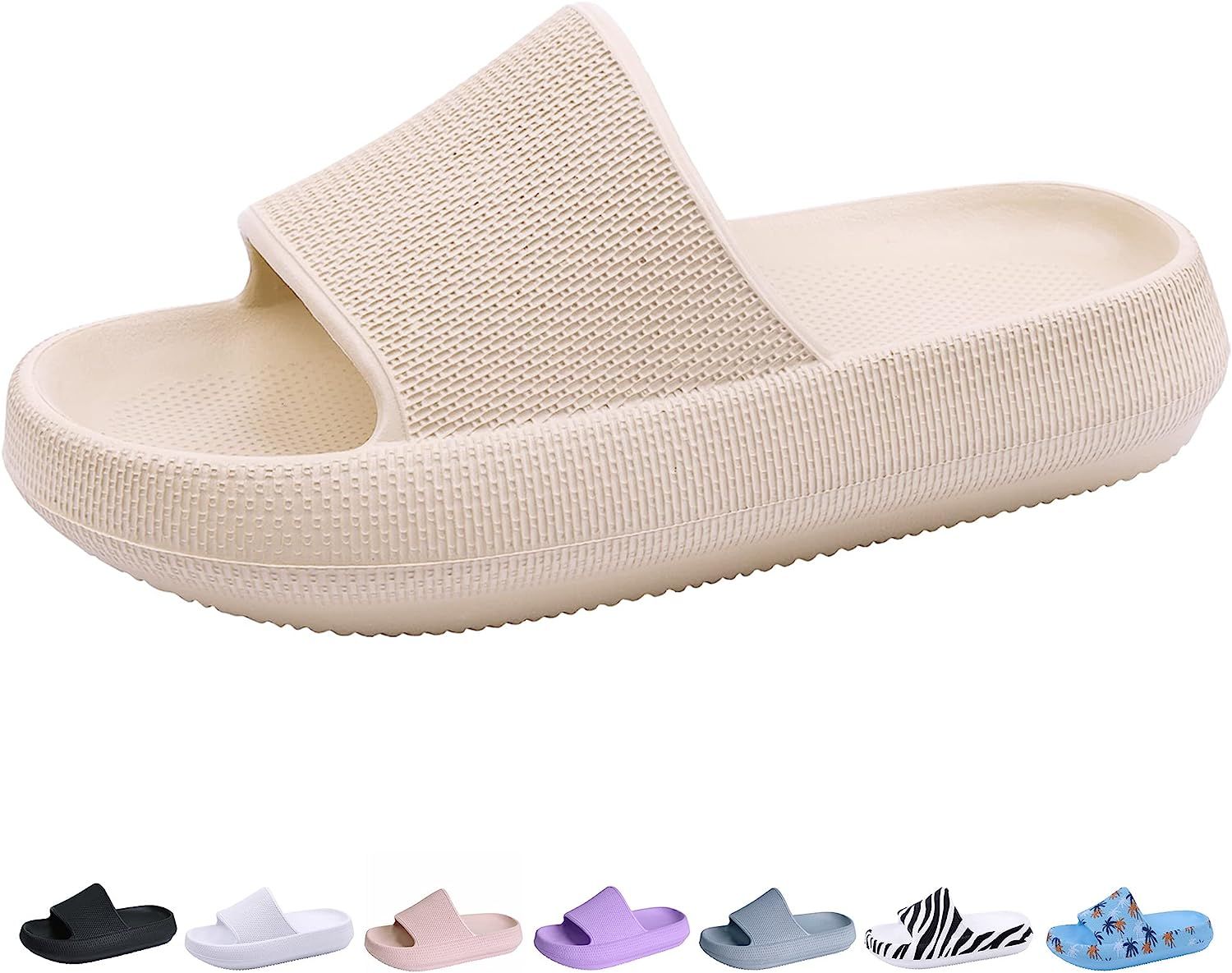 Youecci Cloud Slides for Kids丨Shower Slippers Bathroom Pool Sandals丨Boys Girls Comfy Thick So... | Amazon (US)