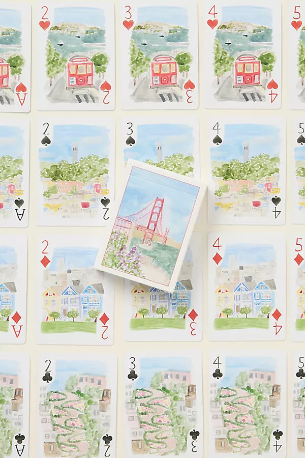 Loulou Baker Watercolor Playing Cards | Anthropologie (US)