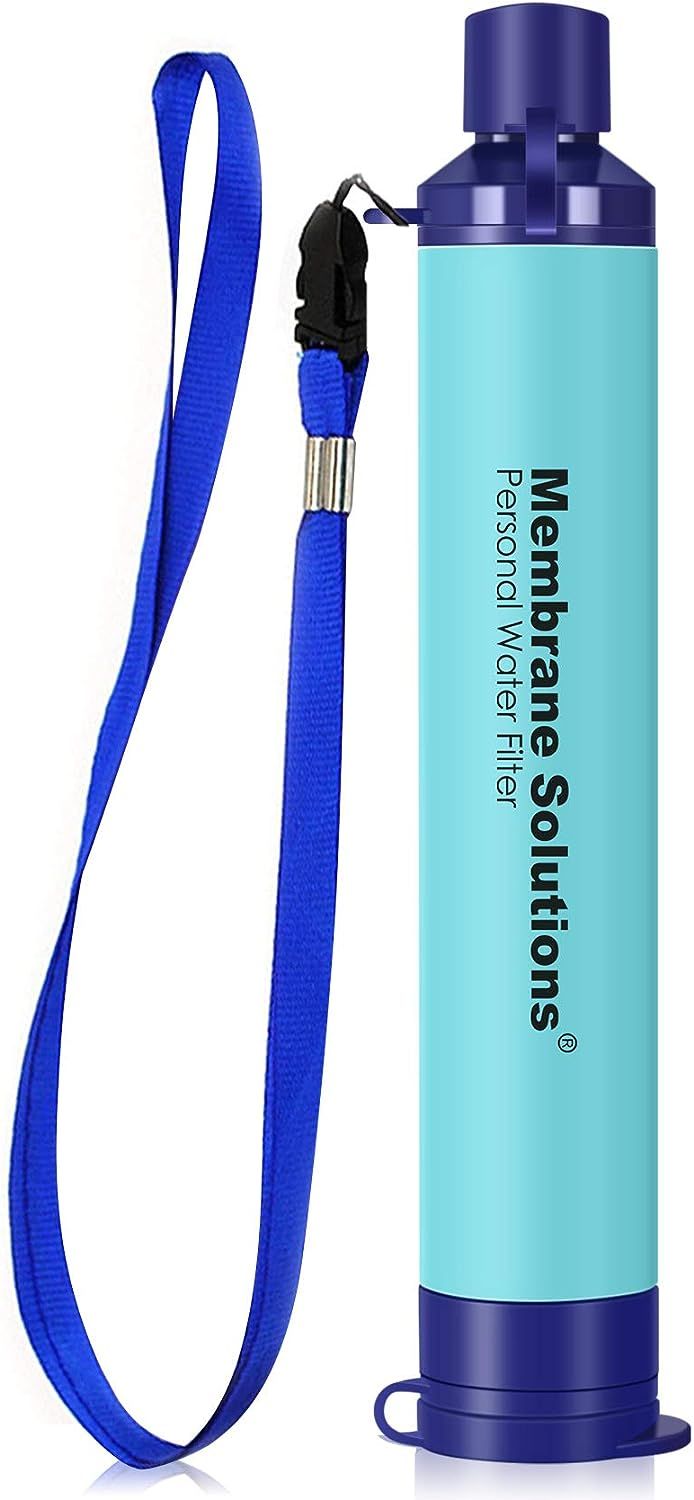 Membrane Solutions Straw Water Filter,Survival Filtration Portable Gear,Emergency Preparedness,Su... | Amazon (US)