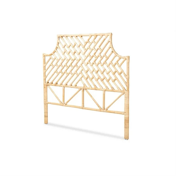 Baxton Studio Jayliah Modern Bohemian Natural Brown Rattan Queen Size Standalone Headboard - Walm... | Walmart (US)