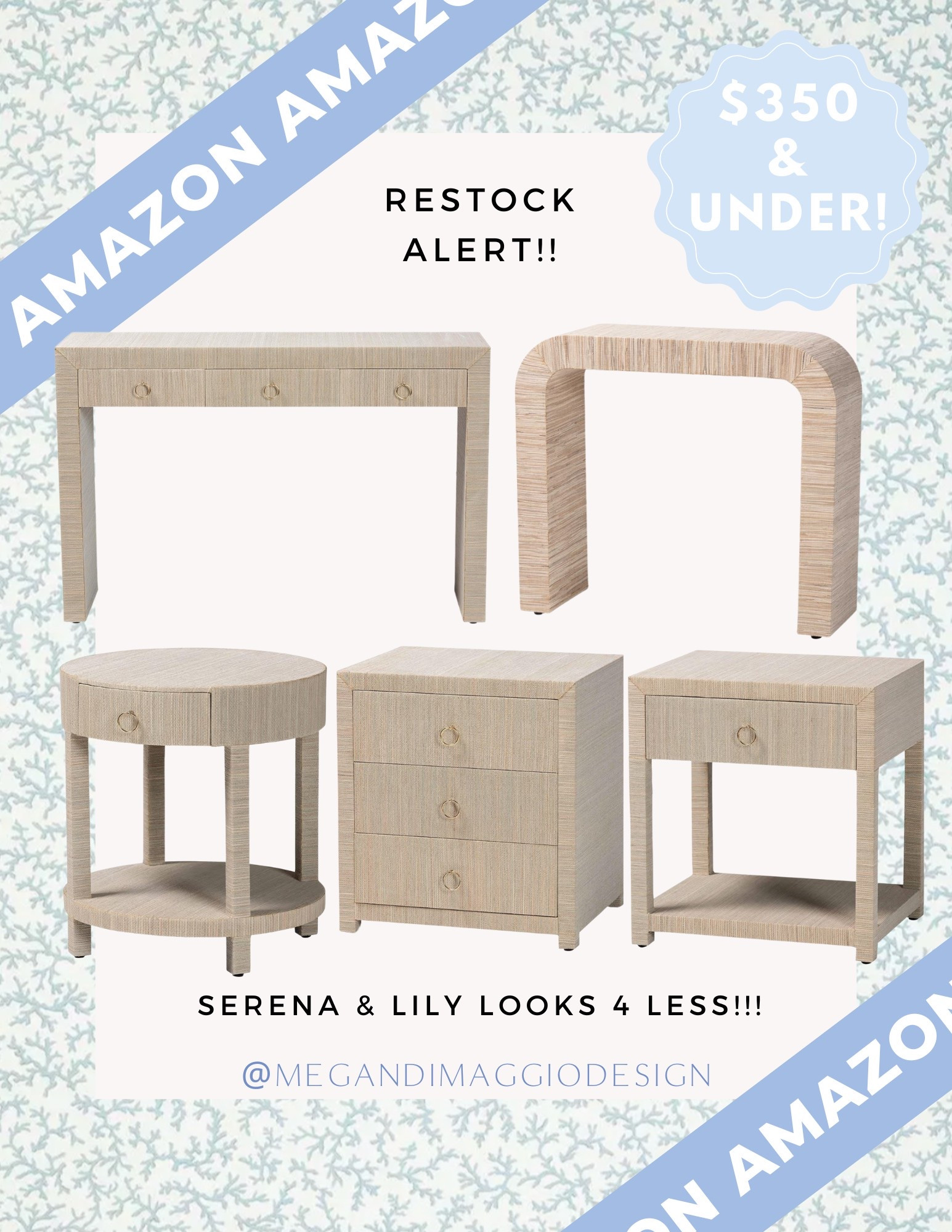🙌🏻 these grasscloth Serena & Lily looks for less just restocked online!! This console went so fast the last time!! Priced $350 & under!! 🏃🏼‍♀️🏃🏼‍♀️🏃🏼‍♀️

#LTKHome #LTKSaleAlert