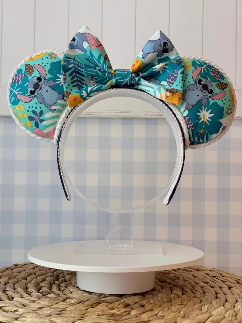 Island Mischief Stitch Mouse Ears | Tropical Disney Cruise Ears | Handmade Lilo Inspired Ears Wit... | Etsy (US)
