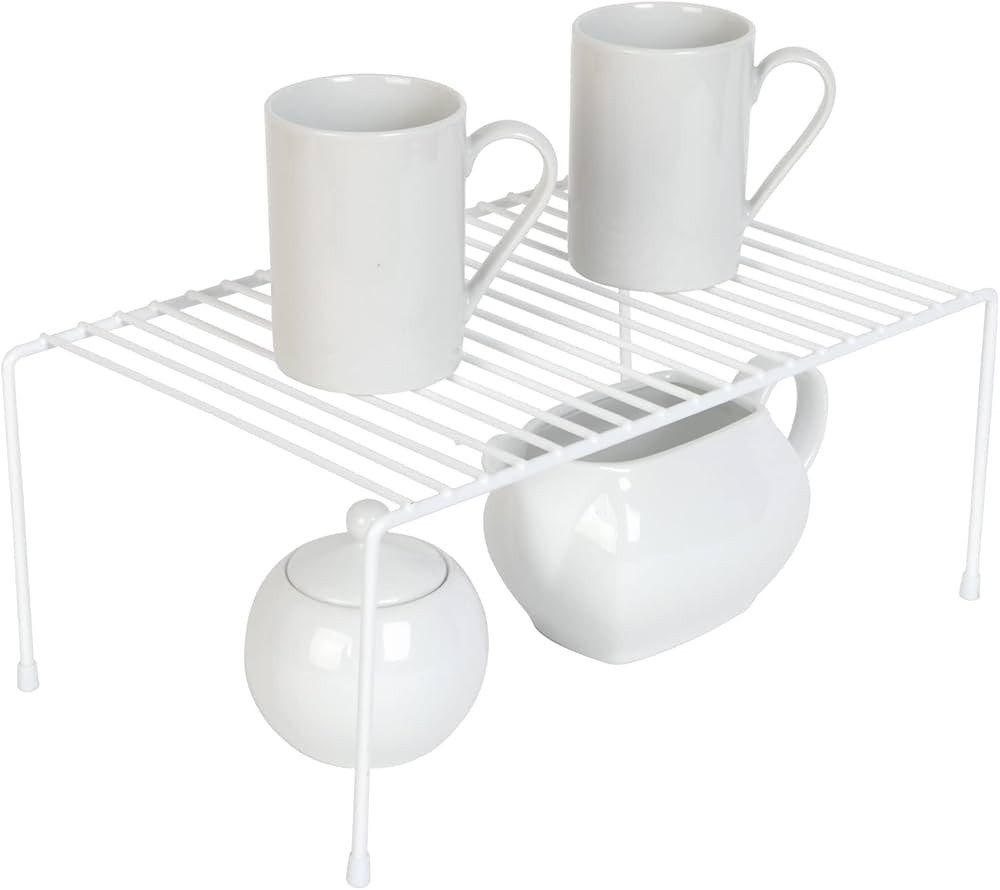 Smart Design Cabinet Storage Shelf Rack - Medium (8.5 x 13.25 Inch) - Steel Metal Wire - Cupboard... | Amazon (US)