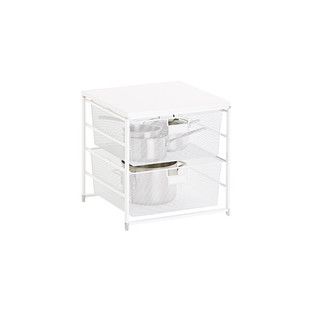 White Cabinet-Sized Elfa 2-Drawer Solution | The Container Store