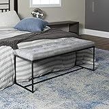 Walker Edison Furniture Company Modern Tufted Upholstered Entryway Cushion Hallway Metal Bedroom Ben | Amazon (US)