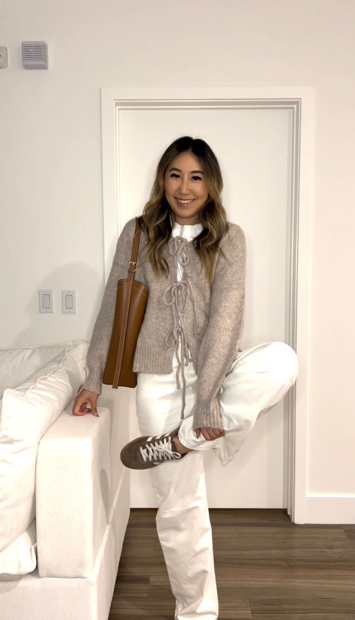 Wearing the top of this cozy comfy two piece set on top of jeans and a white tee to transform this look from loungewear to casual wear! I wear a size S in the set and shirt and a 27 in jeans

#LTKFindsUnder50 #LTKSeasonal #LTKFindsUnder100