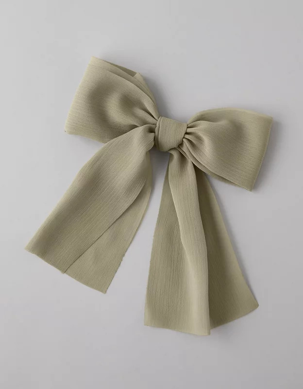AE Crinkle Bow Clip | American Eagle Outfitters (US & CA)