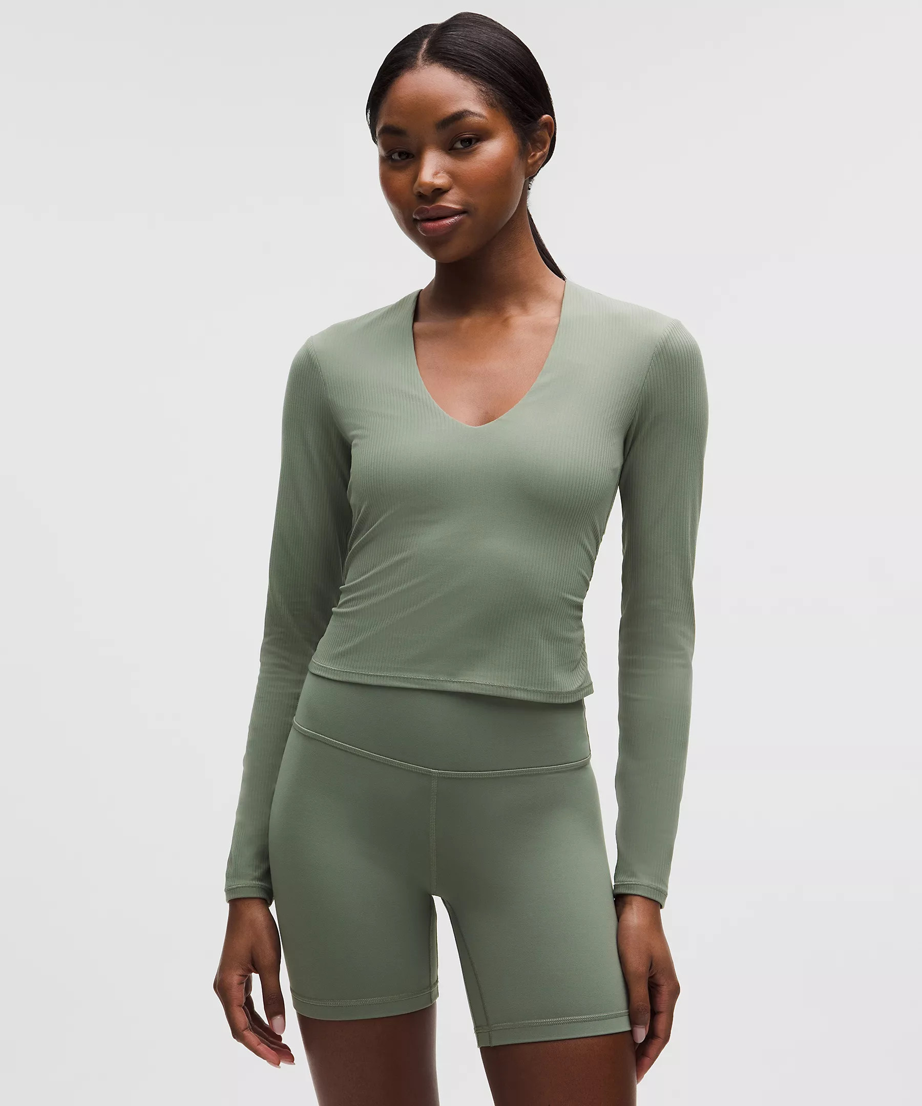 All It Takes Ribbed Nulu V-Neck Long-Sleeve Shirt | lululemon (CA)