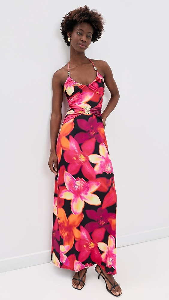 Nina Ruched Halter Maxi Dress | Shopbop