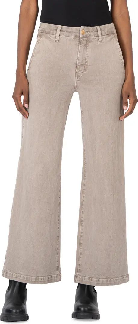 KUT from the Kloth Meg Fab Ab High Waist Crop Wide Leg Jeans | Nordstrom | Nordstrom