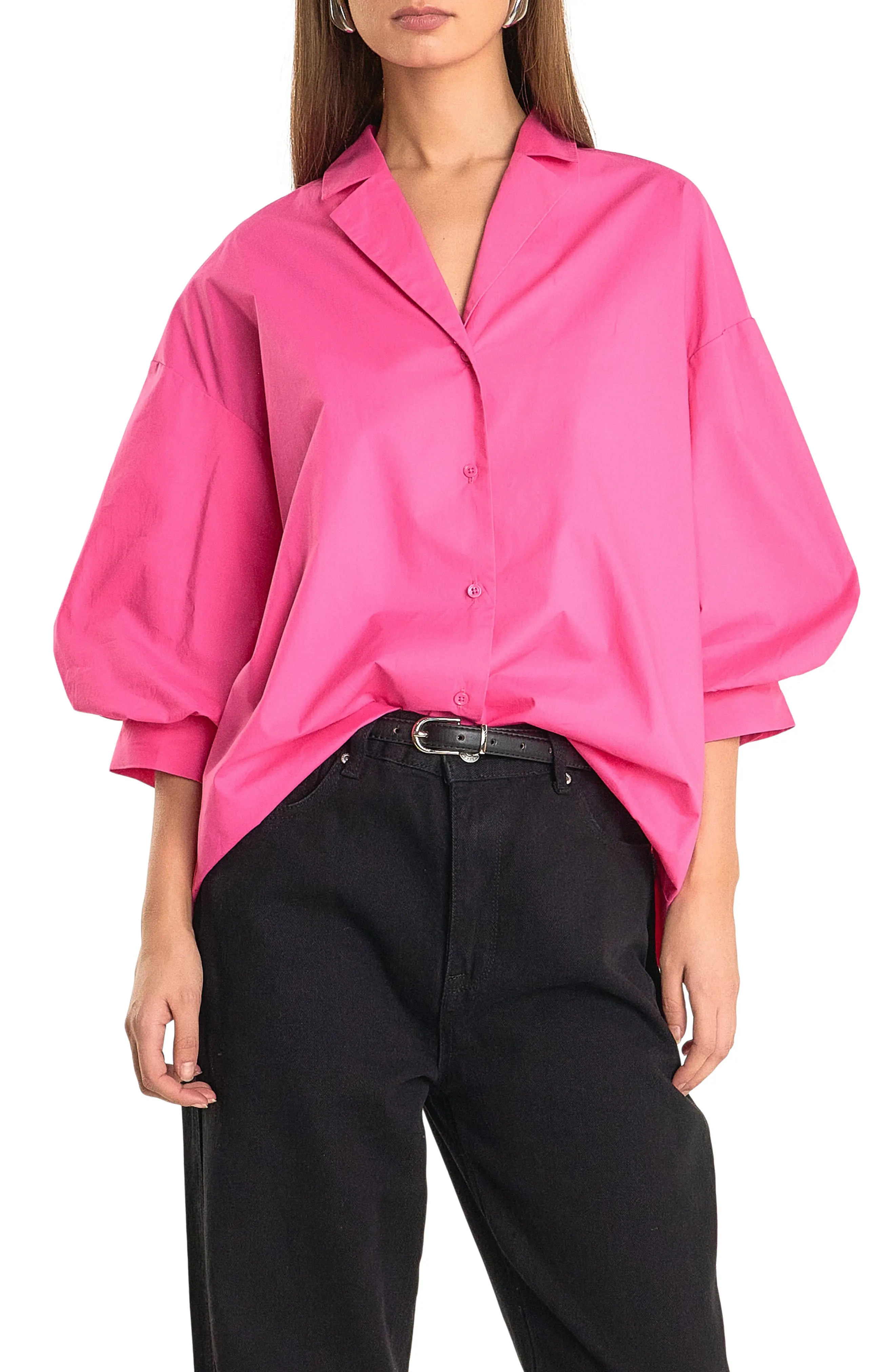 Blouson Sleeve Cotton Shirt | Nordstrom Rack