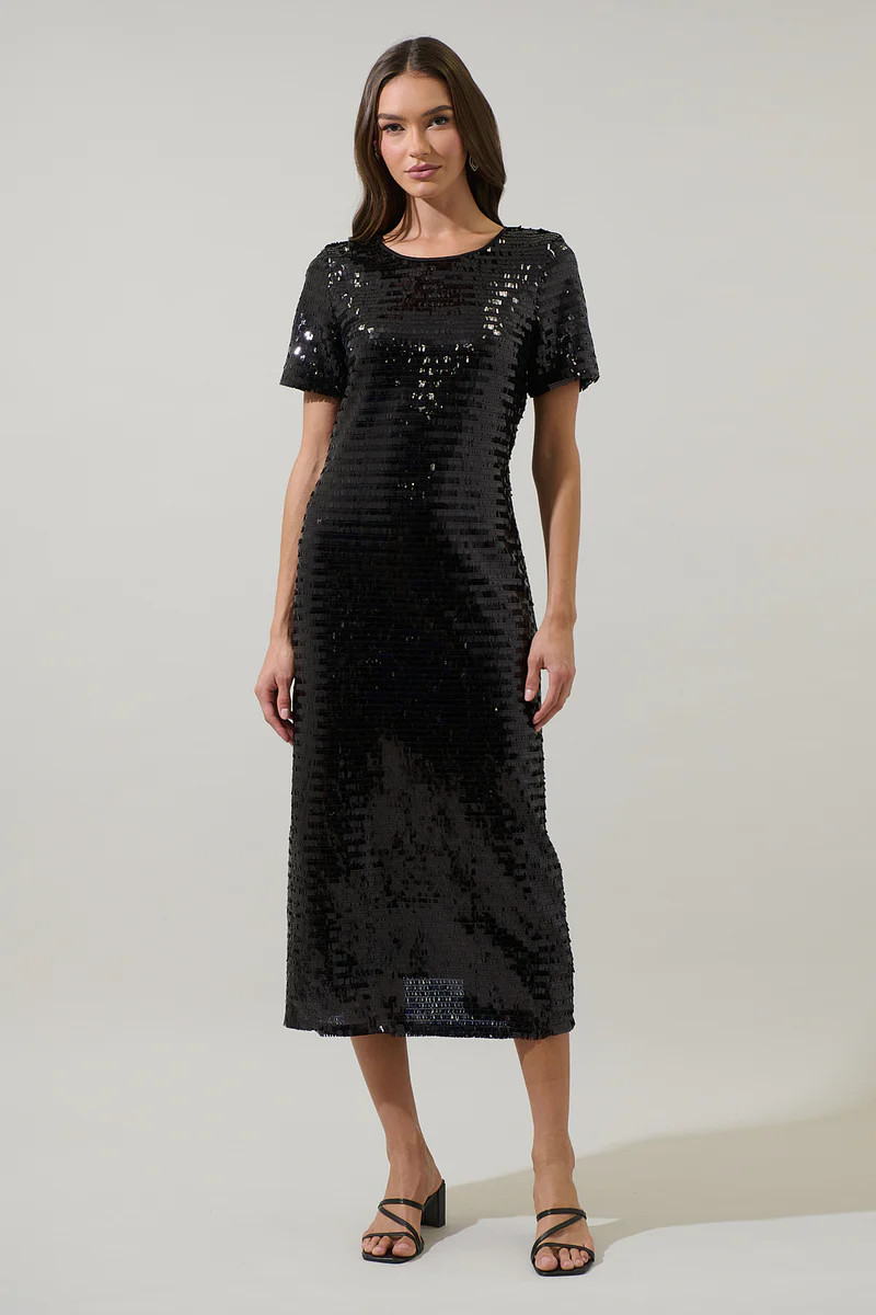 Sherry Liviana Sequin Midi Dress | Sugarlips