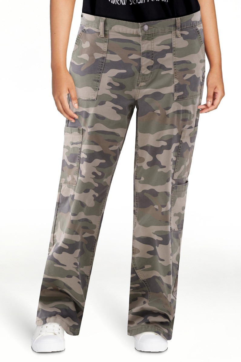 No Boundaries Wide Leg Cargo Pants, 31.5'' Inseam, Women's | Walmart (US)