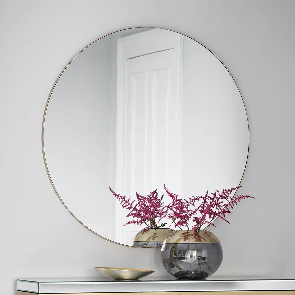 Gallery Direct Hayle Round Mirror Champagne | Olivia's